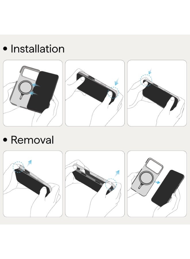 PITAKA حافظة بيتاكا لهاتف آيفون 17 مقاس 6.3" مع زر التحكم في الكاميرا، متوافقة مع ماج سيف، حافظة فائقة النحافة مع شعور بدون حافظة، مصنوعة من ألياف الأراميد 600D، باللون الأسود/الرمادي (تويل) - Image 5